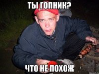 Ты гопник? Что не похож