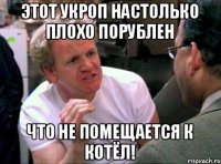 Этот укроп настолько плохо порублен Что не помещается к котёл!