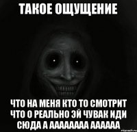 такое ощущение что на меня кто то смотрит что о реально эй чувак иди сюда а аааааааа аааааа