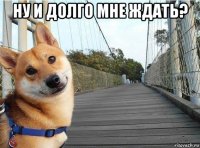 ну и долго мне ждать? 