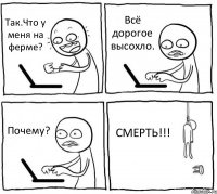 Так.Что у меня на ферме? Всё дорогое высохло. Почему? СМЕРТЬ!!!