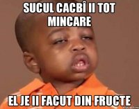Sucul cacbî ii tot mincare El je ii facut din fructe