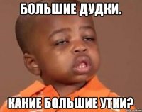 Большие дудки. Какие большие утки?