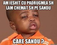 am ieshit cu padrugmea sh lam chemat sh pe sandu care sandu ?