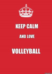 Keep Calm AND LOVE Volleyball