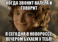 Когда звонит Валера и говорит Я сегодня в Новороссе, вечером бухаем у тебя!