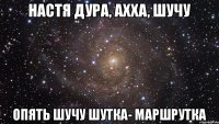 Настя дура, ахха, шучу Опять шучу шутка- маршрутка