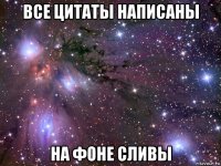 все цитаты написаны на фоне сливы