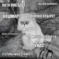 Ната уже едет... мышь вернется одеялко отберет с стульчика сгонет мыши собственники вернутся мызыку выключат ужас кошмар  