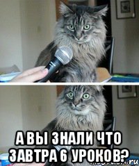  А вы знали что завтра 6 уроков?