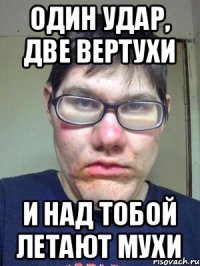 один удар, две вертухи и над тобой летают мухи