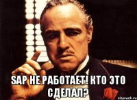  SAP не работает! Кто это сделал?