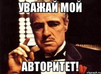 Уважай мой авторитет!