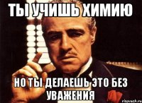 Ты учишь химию Но ты делаешь это без уважения