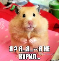  Я ? Я...я...-- я не курил...