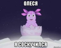 олеся я соскучился