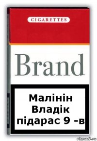 Малінін Владік підарас 9 -в