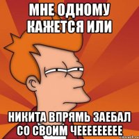 Мне одному кажется или Никита впрямь заебал со своим чеееееееее