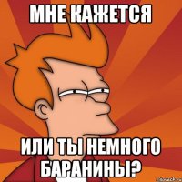 МНЕ КАЖЕТСЯ ИЛИ ТЫ НЕМНОГО БАРАНИНЫ?