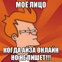 МОЁ ЛИЦО КОГДА АЙЗА ОНЛАЙН НО НЕ ПИШЕТ!!!