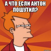 А ЧТО ЕСЛИ АНТОН ПОШУТИЛ? 