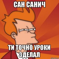 Сан Санич Ти точно уроки зделал