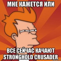 мне кажется или все сейчас качают stronghold crusader