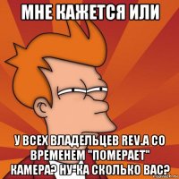 мне кажется или у всех владельцев rev.a со временем "померает" камера? ну-ка сколько вас?