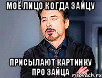 моё лицо когда Зайцу присылают картинку про зайца