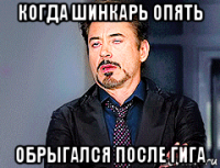 когда шинкарь опять обрыгался после гига