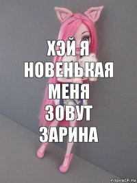 хэй я новенькая меня зовут зарина