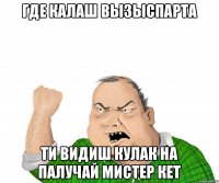 где калаш вызыспарта ти видиш кулак на палучай мистер кет