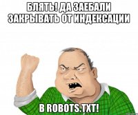 Блять! Да заебали закрывать от индексации в robots.txt!