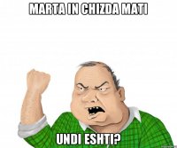 Marta in chizda mati Undi eshti?