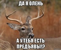 да я олень а у тебя есть предъявы!?