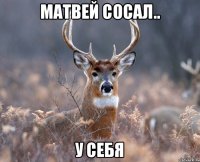 Матвей сосал.. У себя