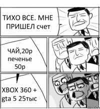 ТИХО ВСЕ. МНЕ ПРИШЕЛ счет ЧАЙ,20р печенье 50р XBOX 360 + gta 5 25тыс