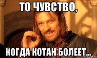 То чувство, Когда Котан болеет...