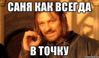 Саня как всегда В ТОЧКУ