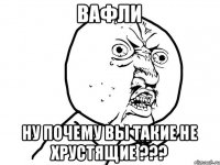 ВАФЛИ ну почему вы такие не хрустящие ???