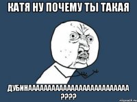 Катя ну почему ты такая ДУБИНАААААААААААААААААААААААААА ????