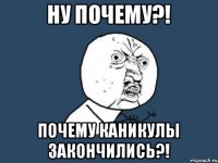 НУ ПОЧЕМУ?! ПОЧЕМУ КАНИКУЛЫ ЗАКОНЧИЛИСЬ?!