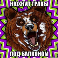 нюхнул травы под балконом