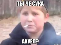 Ты че сука Ахуел?