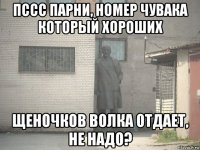 пссс парни, номер чувака который хороших щеночков волка отдает, не надо?