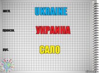Ukraine украина сало