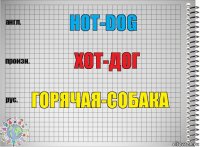 Hot-dog Хот-дог Горячая-собака