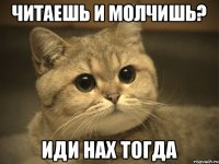 читаешь и молчишь? иди нах тогда