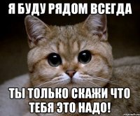 Я буду рядом всегда Ты только скажи что тебя это надо!