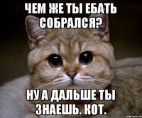 чем же ты ебать собрался? ну а дальше ты знаешь. Кот.